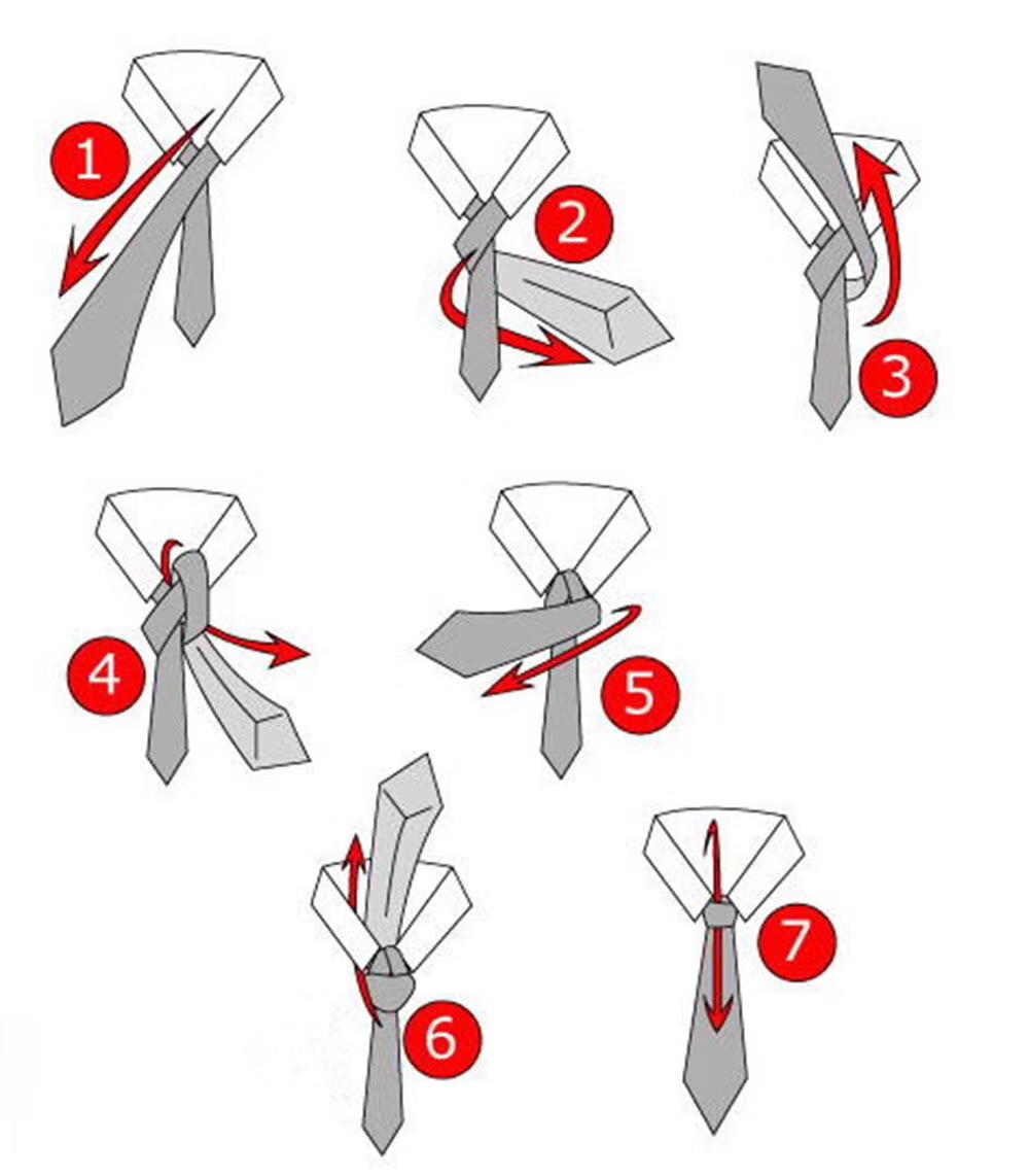 校服领带打法步骤图片